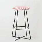 Sand Pink and White Tan Lines Summer Gazebo Stripes Stool Gallery Image 1