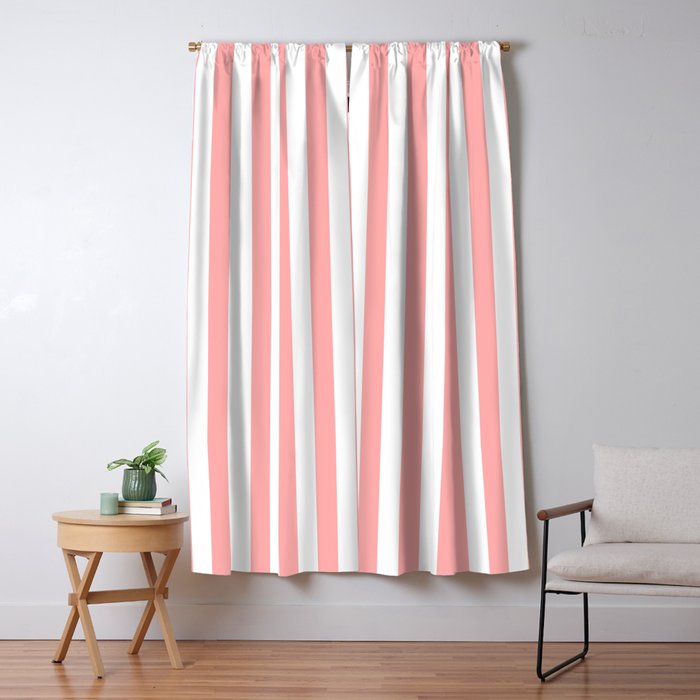 Sand Pink and White Tan Lines Summer Gazebo Stripes Window Curtain Gallery Image 5