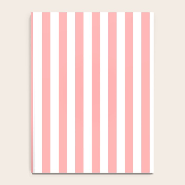 Sand Pink and White Tan Lines Summer Gazebo Stripes Notebook Gallery Image 4