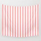 Sand Pink and White Tan Lines Summer Gazebo Stripes Wall Tapestry Gallery Image 4