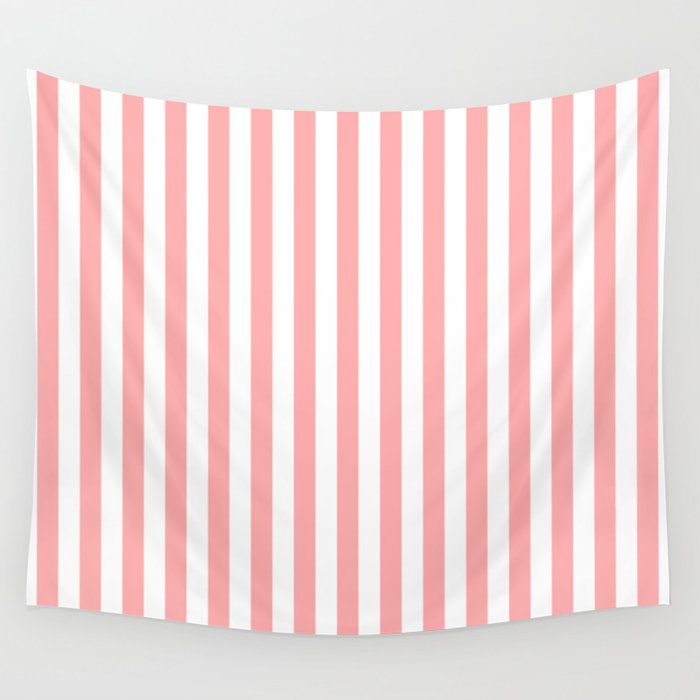 Sand Pink and White Tan Lines Summer Gazebo Stripes Wall Tapestry Gallery Image 4