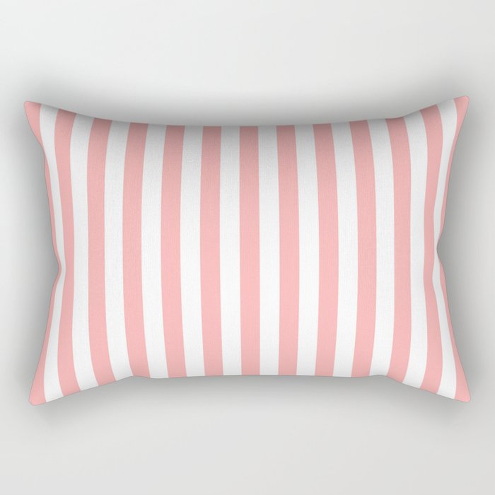 Sand Pink and White Tan Lines Summer Gazebo Stripes Rectangular Pillow Gallery Image 2