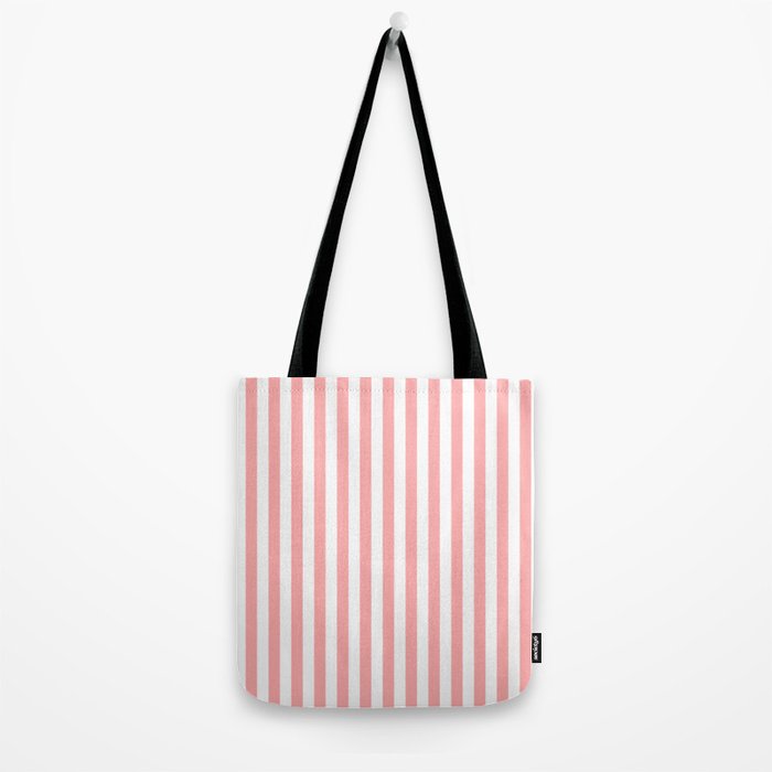 Sand Pink and White Tan Lines Summer Gazebo Stripes Tote Bag Gallery Image 2