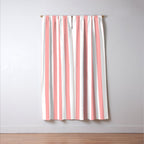 Sand Pink and White Tan Lines Summer Gazebo Stripes Window Curtain Gallery Image 3