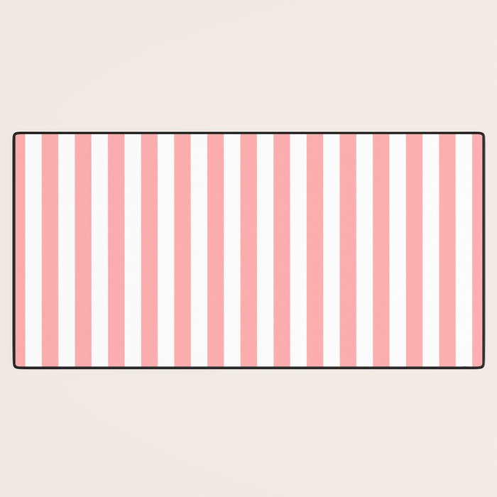 Sand Pink and White Tan Lines Summer Gazebo Stripes Desk Mat Gallery Image 3