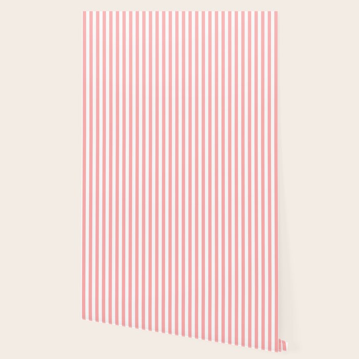 Sand Pink and White Tan Lines Summer Gazebo Stripes Wallpaper Gallery Image 2