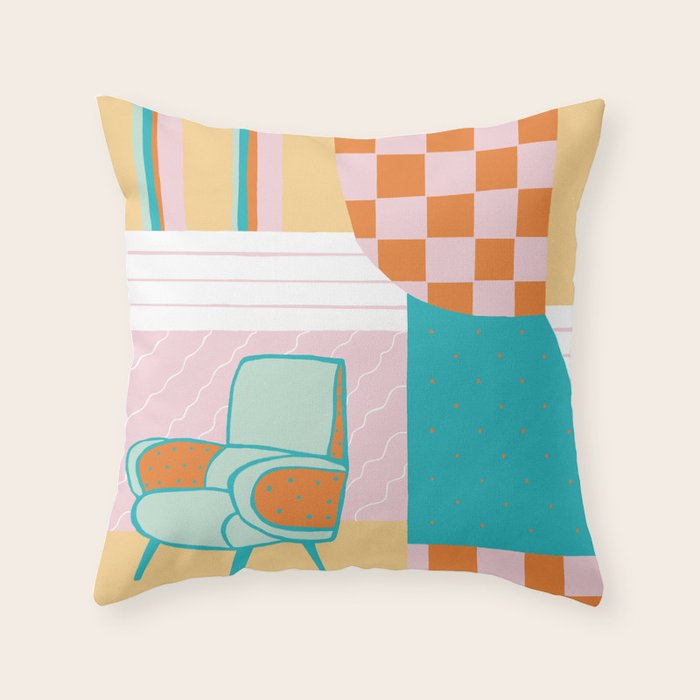 Atomic Lounge Throw Pillow Gallery Image 6