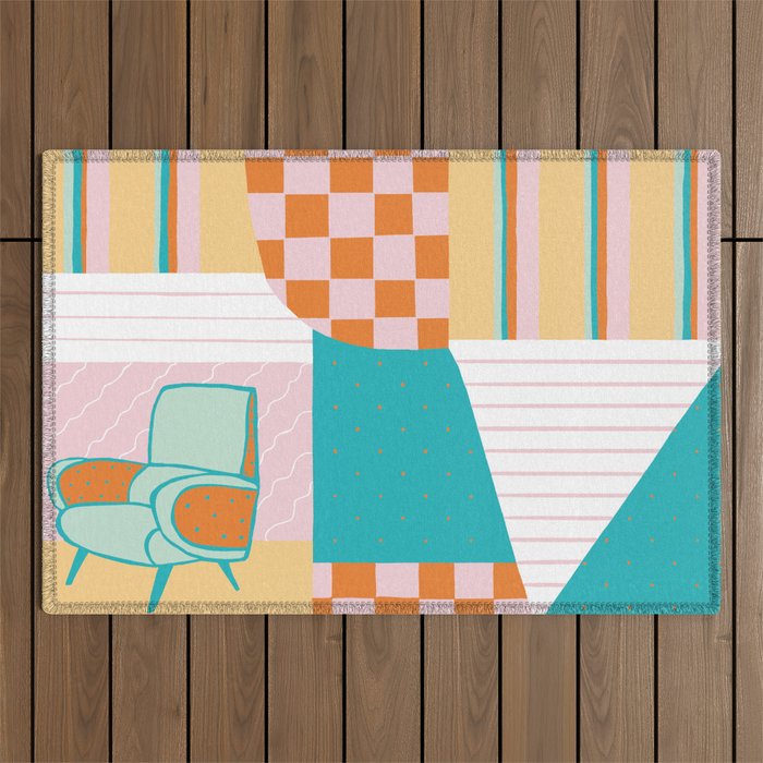 Atomic Lounge Outdoor Rug Gallery Image 1