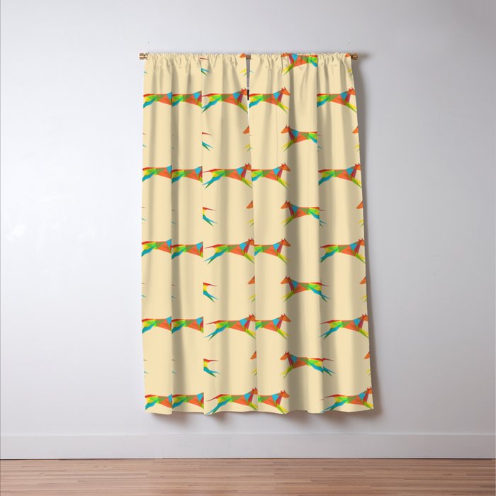 Fractal Geometric Dog Window Curtain Gallery Image 3