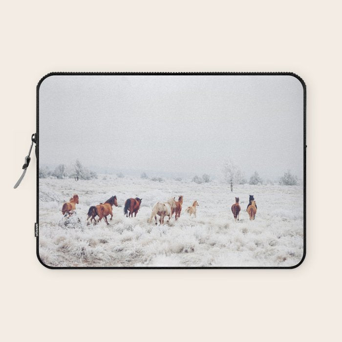 Winter Horses Laptop Sleeve Gallery Image 1