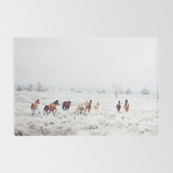 Winter Horses Rug Gallery Image 2