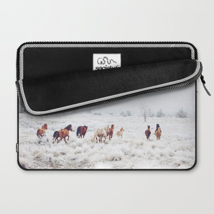 Winter Horses Laptop Sleeve Gallery Image 2