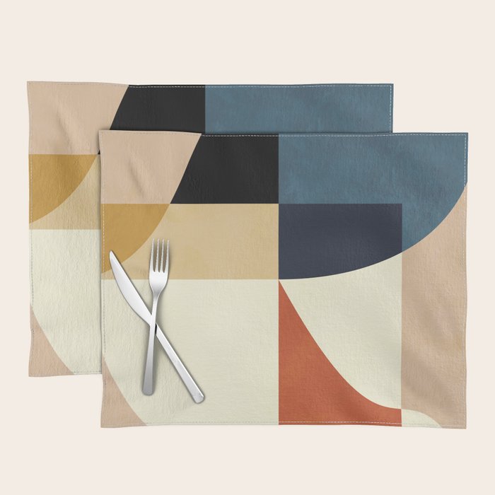 mid century abstract shapes fall winter 14 Placemat Gallery Image 1