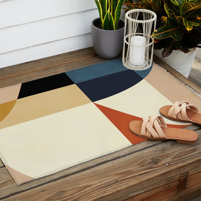 mid century abstract shapes fall winter 14 Outdoor Rug Gallery Image 2