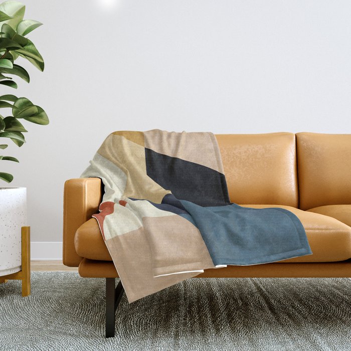 mid century abstract shapes fall winter 14 Throw Blanket Gallery Image 1