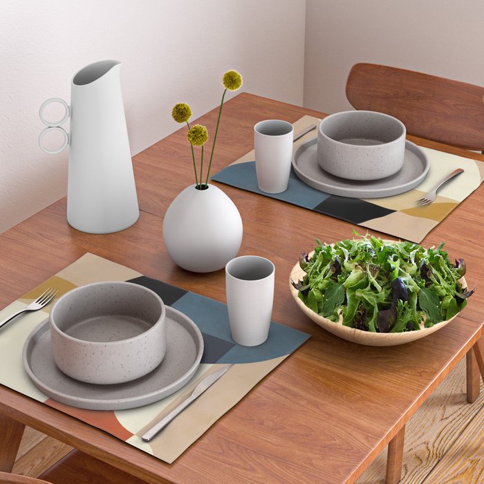 mid century abstract shapes fall winter 14 Placemat Gallery Image 2