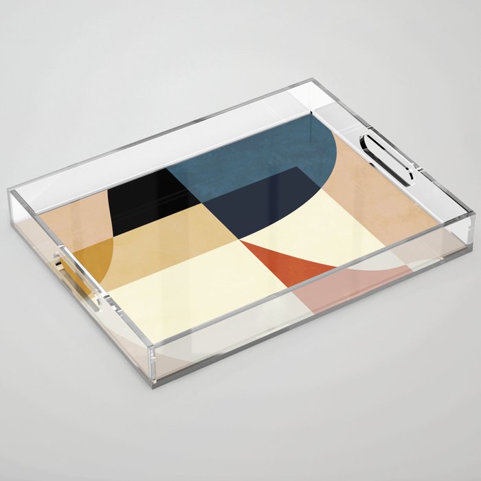 mid century abstract shapes fall winter 14 Acrylic Tray Gallery Image 1