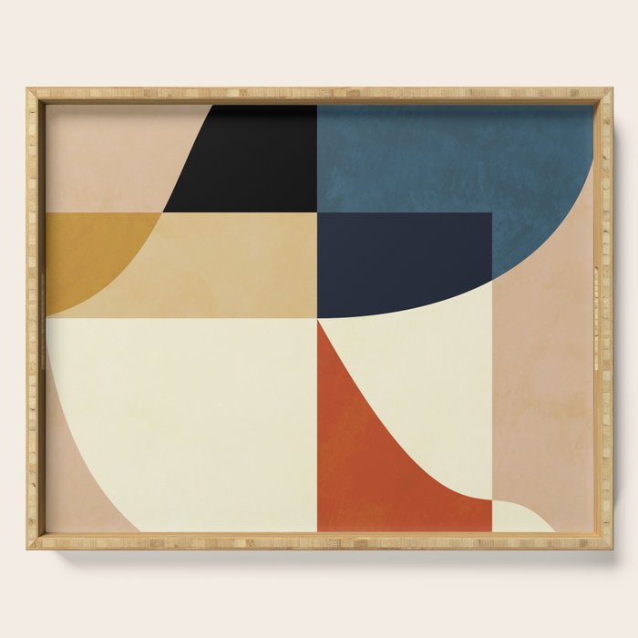 mid century abstract shapes fall winter 14 Serving Tray Gallery Image 1