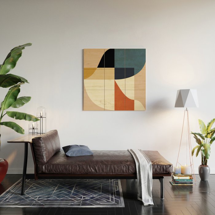mid century abstract shapes fall winter 14 Wood Wall Art Gallery Image 2