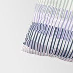 Block print geometrics stripes lilac blue Pillow Sham Gallery Image 4