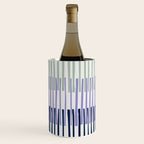 Block print geometrics stripes lilac blue Wine Chiller Gallery Image 2