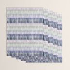 Block print geometrics stripes lilac blue Wrapping Paper Gallery Image 3