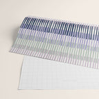 Block print geometrics stripes lilac blue Wrapping Paper Gallery Image 2