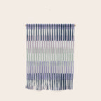 Block print geometrics stripes lilac blue Wall Hanging Gallery Image 1