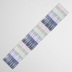Block print geometrics stripes lilac blue Table Runner Gallery Image 3