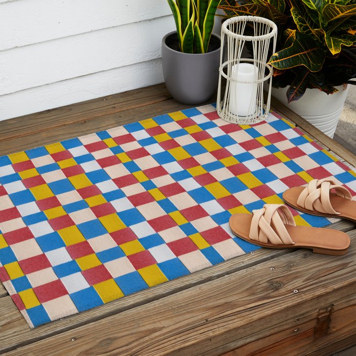 Paper Weaving Pattern #2 Outdoor Rug Gallery Image 2