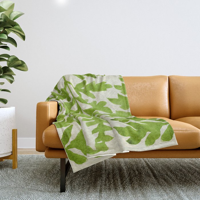 Lime Fern Throw Blanket Gallery Image 1