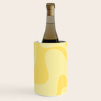 Retro Liquid Swirl Contemporary Abstract Pattern 2 in Double Butter Yellow Wine Chiller Gallery Image 1