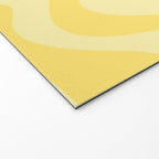 Retro Liquid Swirl Contemporary Abstract Pattern 2 in Double Butter Yellow Welcome Mat Gallery Image 2