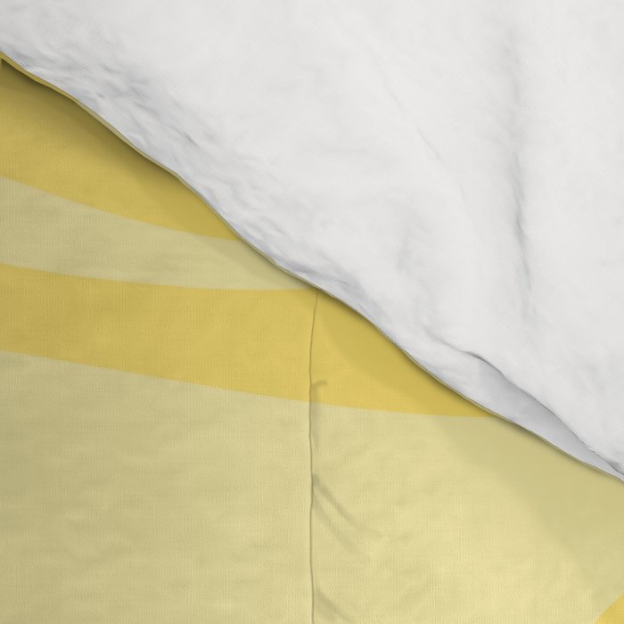 Retro Liquid Swirl Contemporary Abstract Pattern 2 in Double Butter Yellow Comforter Gallery Image 4