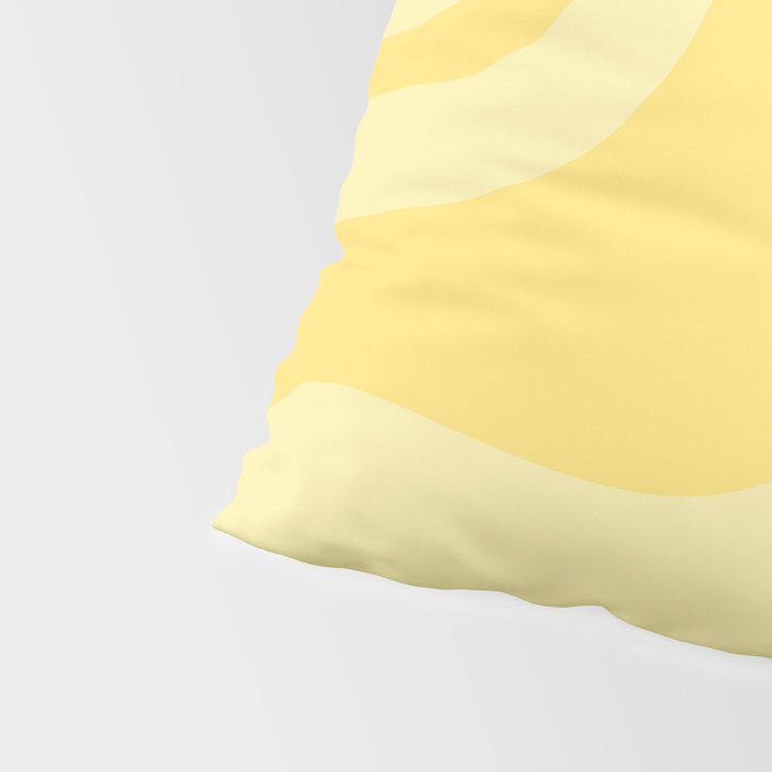 Retro Liquid Swirl Contemporary Abstract Pattern 2 in Double Butter Yellow Pillow Sham Gallery Image 4