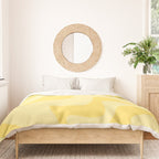Retro Liquid Swirl Contemporary Abstract Pattern 2 in Double Butter Yellow Duvet Cover Gallery Image 3
