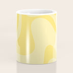 Retro Liquid Swirl Contemporary Abstract Pattern 2 in Double Butter Yellow Coffee Mug Gallery Image 4