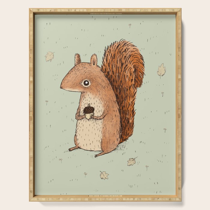 Sarah the Squirrel Serving Tray Gallery Image 1