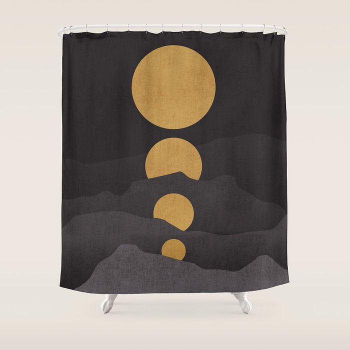 Rise of the golden moon Shower Curtain Gallery Image 1