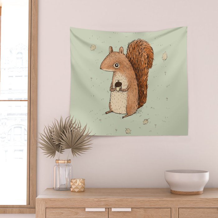 Sarah the Squirrel Wall Tapestry Gallery Image 2