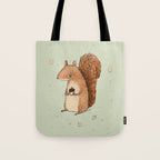 Sarah the Squirrel Tote Bag Gallery Image 1