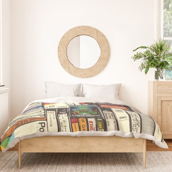 Cassettes, VHS and Video Games Duvet Cover Gallery Image 3