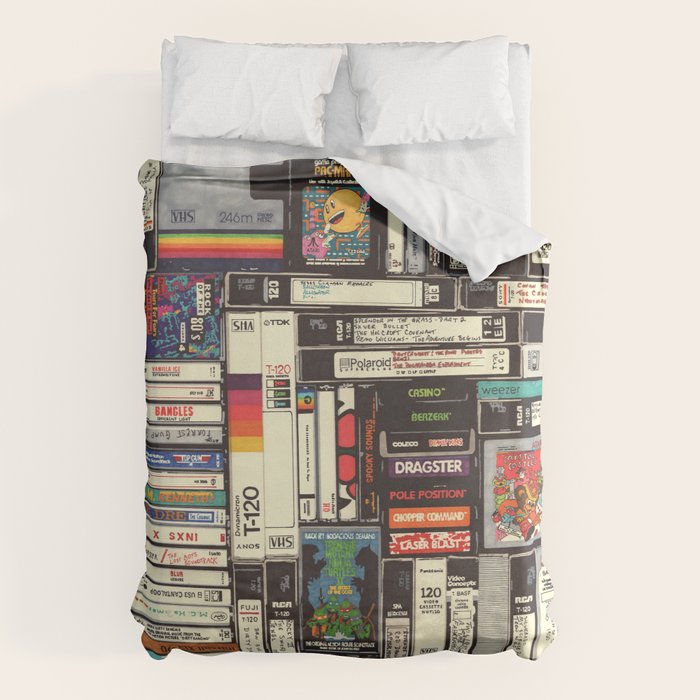 Cassettes, VHS and Video Games Duvet Cover Gallery Image 6