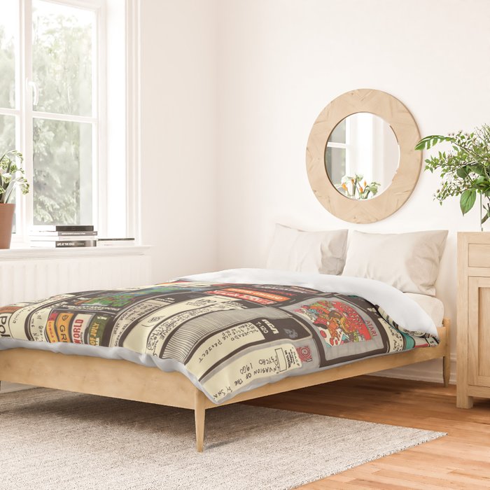 Cassettes, VHS and Video Games Duvet Cover Gallery Image 2