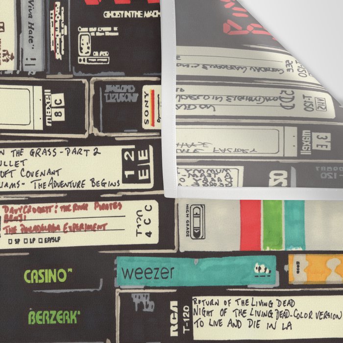 Cassettes, VHS and Video Games Wall Tapestry Gallery Image 3