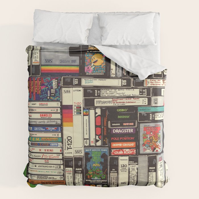 Cassettes, VHS and Video Games Duvet Cover Gallery Image 7