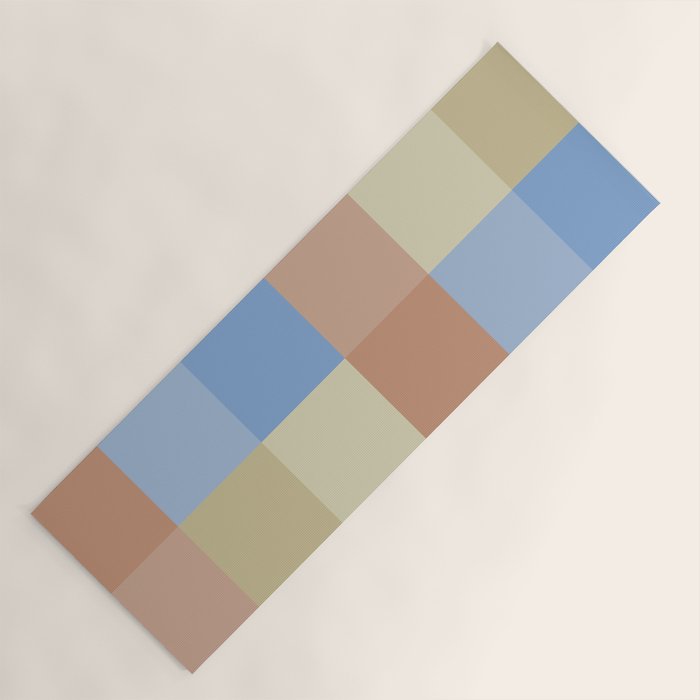 Bold Muted Checks Pattern - Large VII Yoga Mat Gallery Image 1