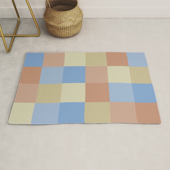 Bold Muted Checks Pattern - Large VII Rug Gallery Image 1