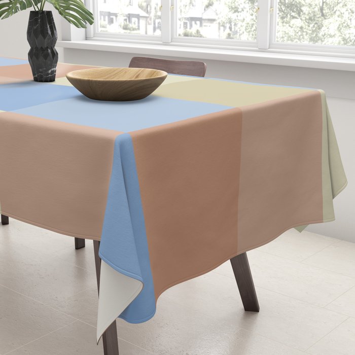 Bold Muted Checks Pattern - Large VII Tablecloth Gallery Image 3