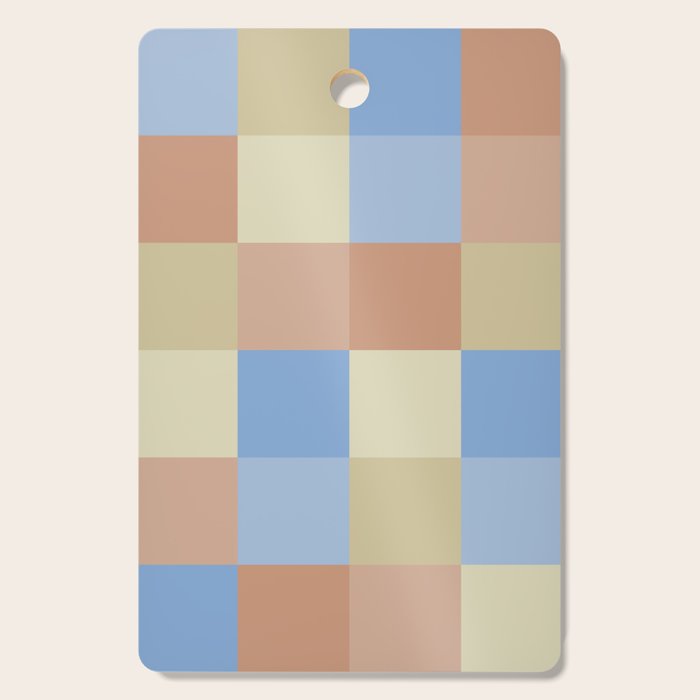 Bold Muted Checks Pattern - Large VII Cutting Board Gallery Image 1